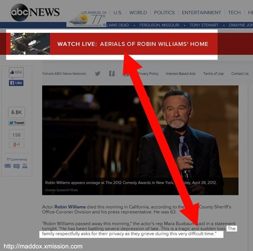 ABC coverage of Robin Williams